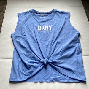 DKNY Sport Women Size L Blue Muscle Shirt